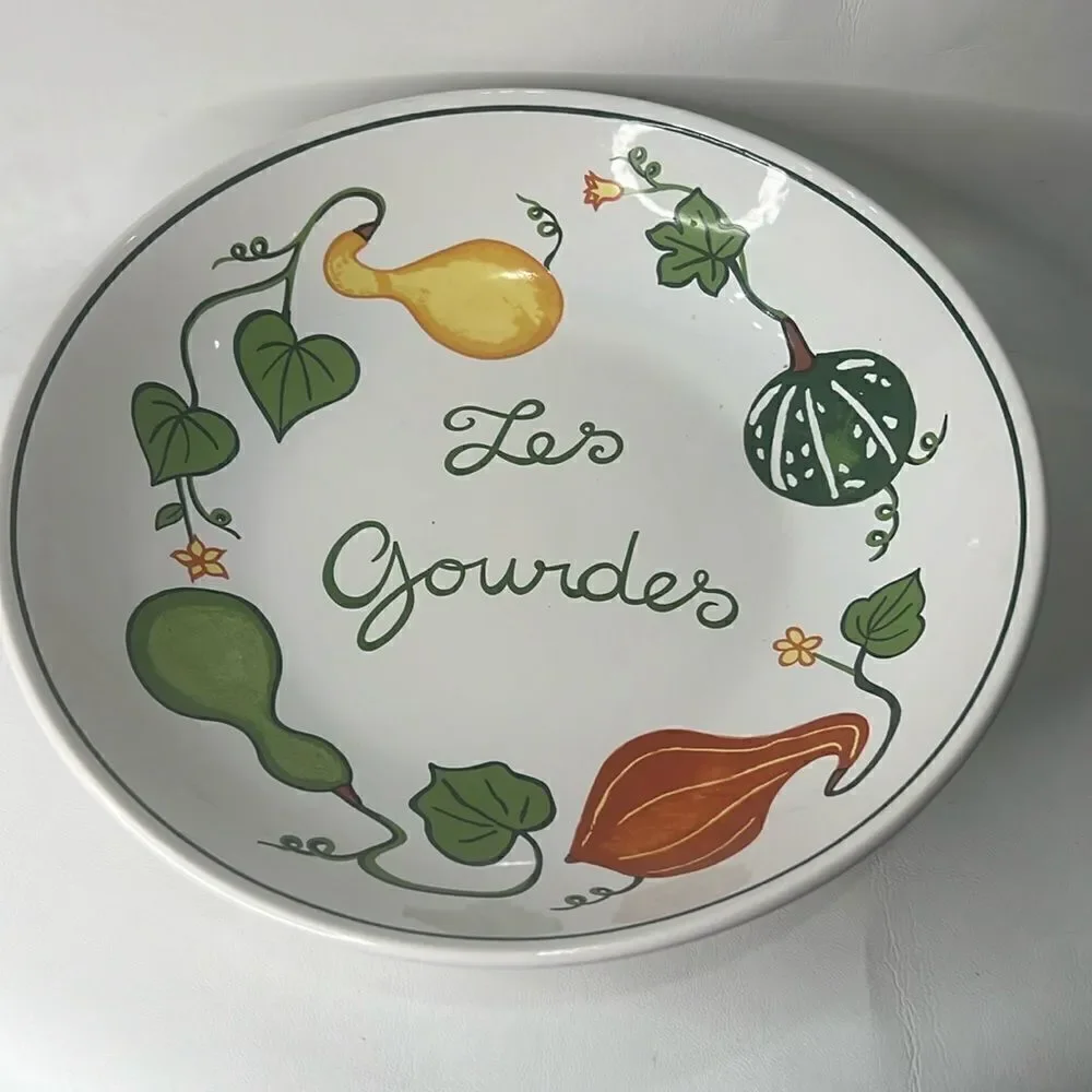 Williams Sonoma Serving Bowl Les Gourdes Made Portugal 13 In Round 2 1/2 In Tall